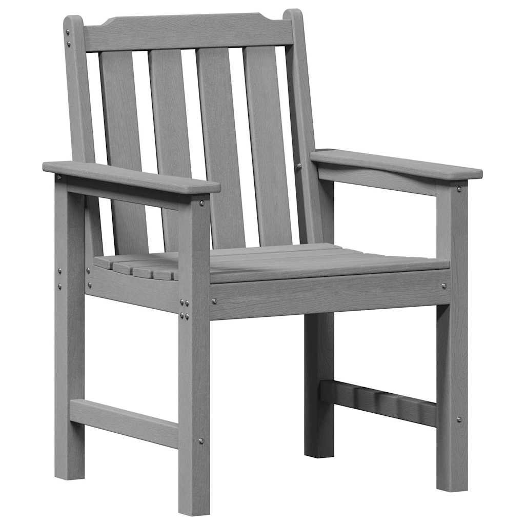 Garden Dining Chairs 4 pcs Light Grey 65.5x55.5x88 cm HDPE