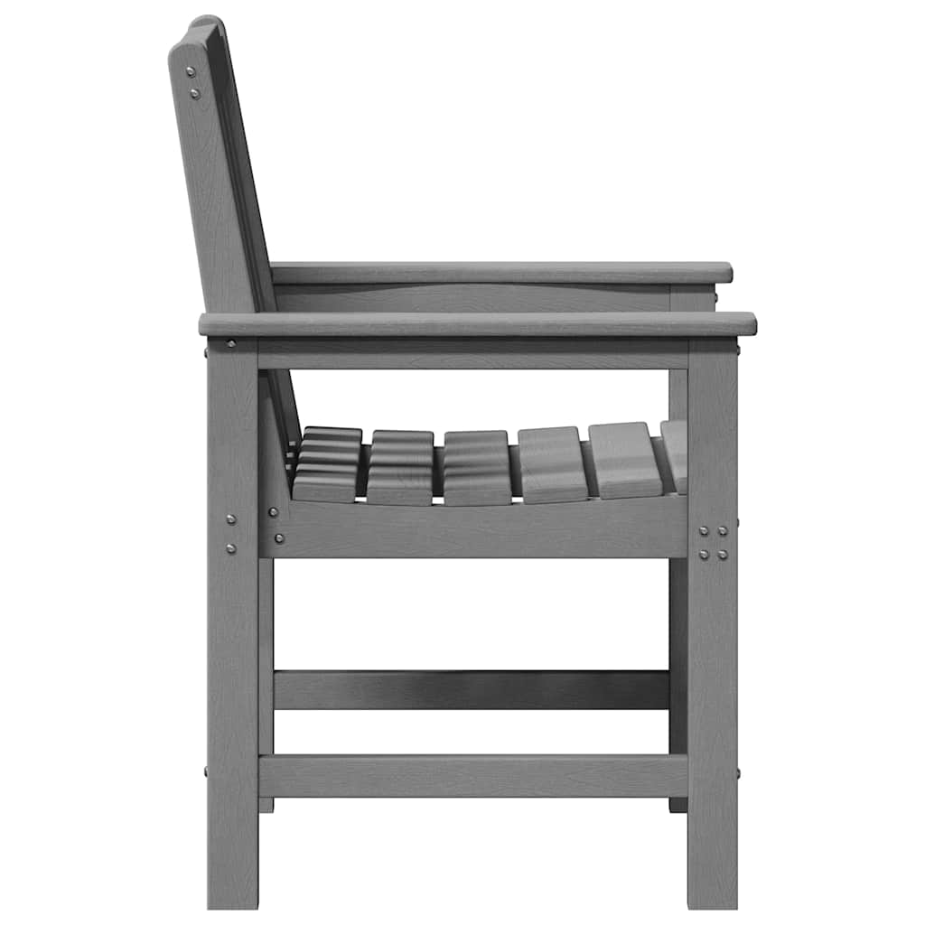 Garden Dining Chairs 4 pcs Light Grey 65.5x55.5x88 cm HDPE