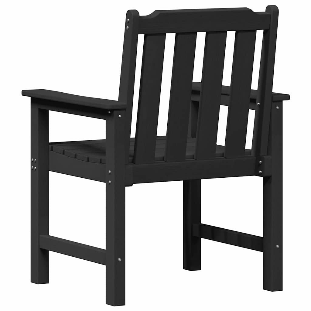 sodo valgomojo kėdės 6 vnt. Juodos 65,5x55,5x88 cm HDPE