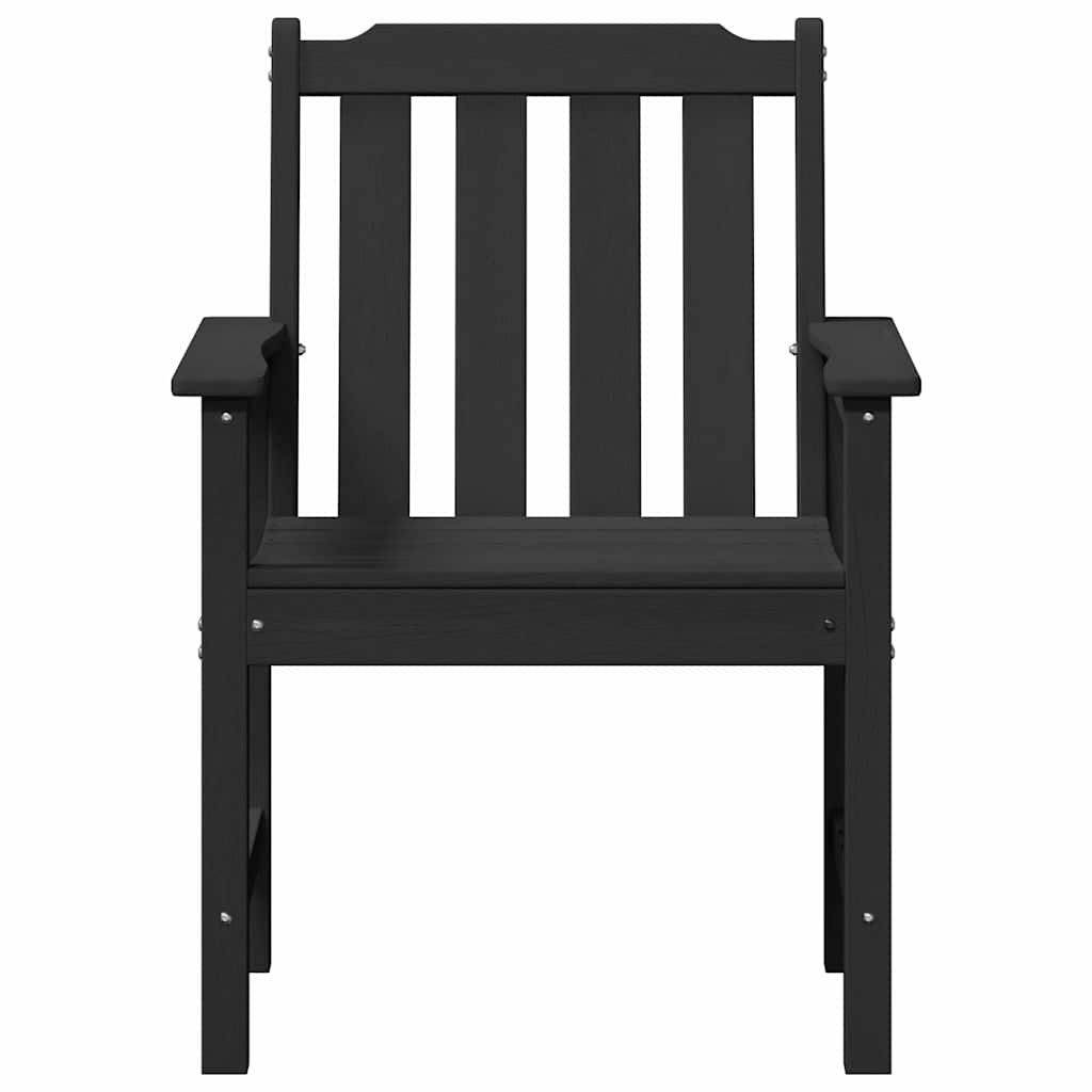 sodo valgomojo kėdės 6 vnt. Juodos 65,5x55,5x88 cm HDPE