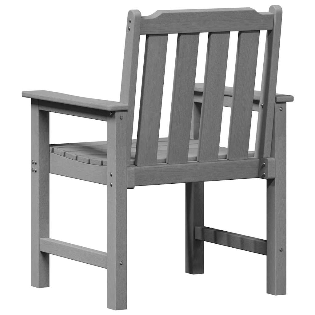 Dārza krēsli 6 gab. Gaiši pelēki 65.5x55.5x88 cm HDPE