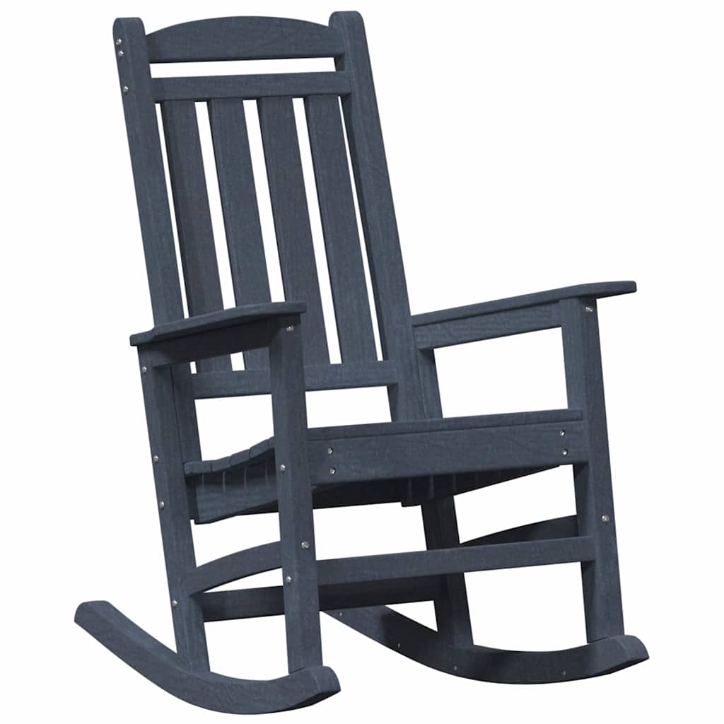 sodo sūpynės kėdės 2 vnt Tamsiai mėlyna 70x92x107.5 cm HDPE