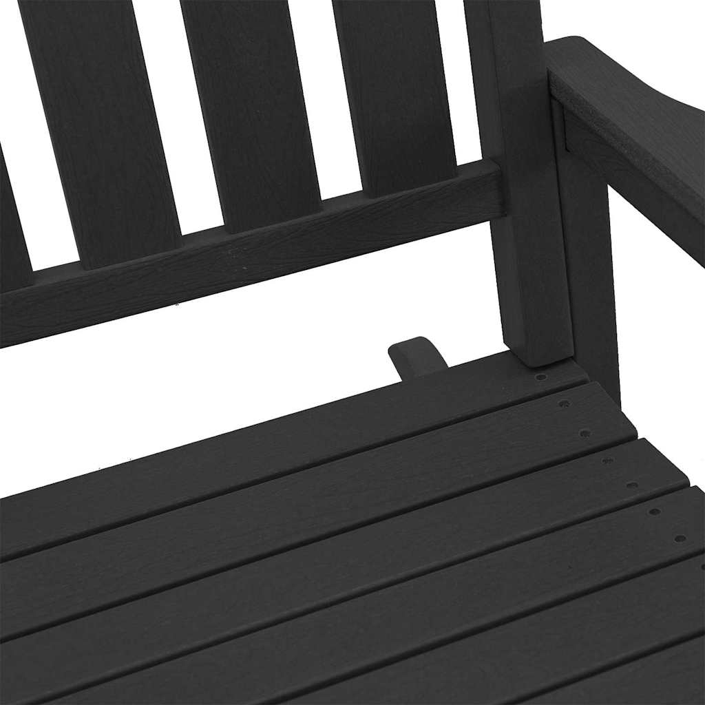 Garden Rocking Chairs 2 pcs Black 70x92x107.5 cm HDPE