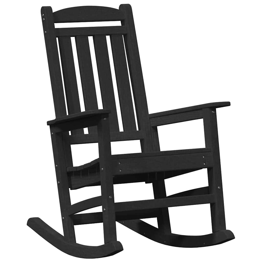 Garden Rocking Chairs 2 pcs Black 70x92x107.5 cm HDPE