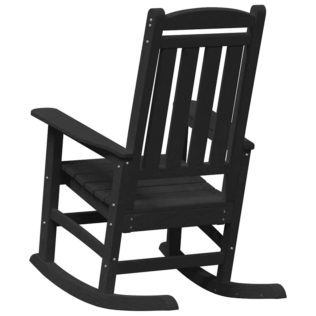 Garden Rocking Chairs 2 pcs Black 70x92x107.5 cm HDPE