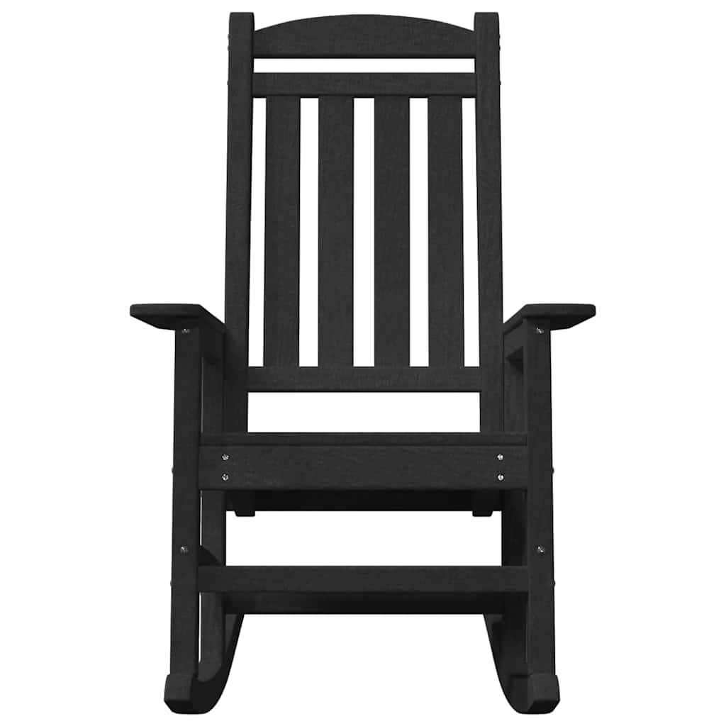 Garden Rocking Chairs 2 pcs Black 70x92x107.5 cm HDPE