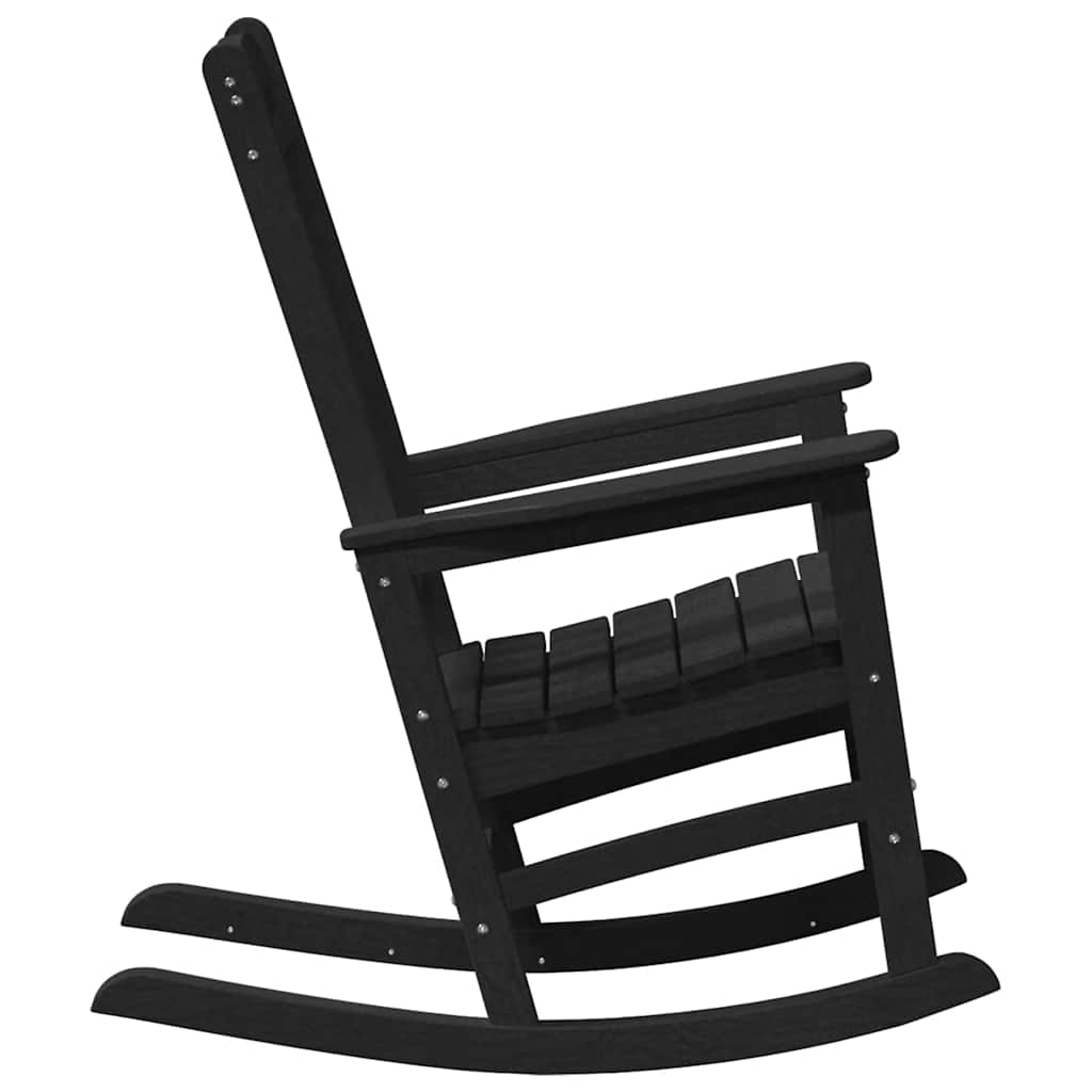Garden Rocking Chairs 2 pcs Black 70x92x107.5 cm HDPE