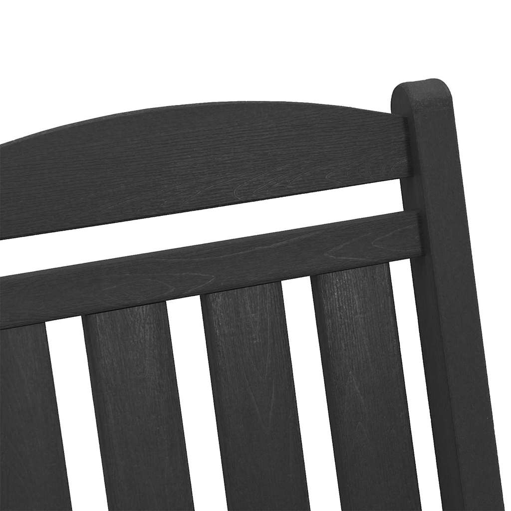 3 dalių sodo poilsio komplektas Juoda HDPE