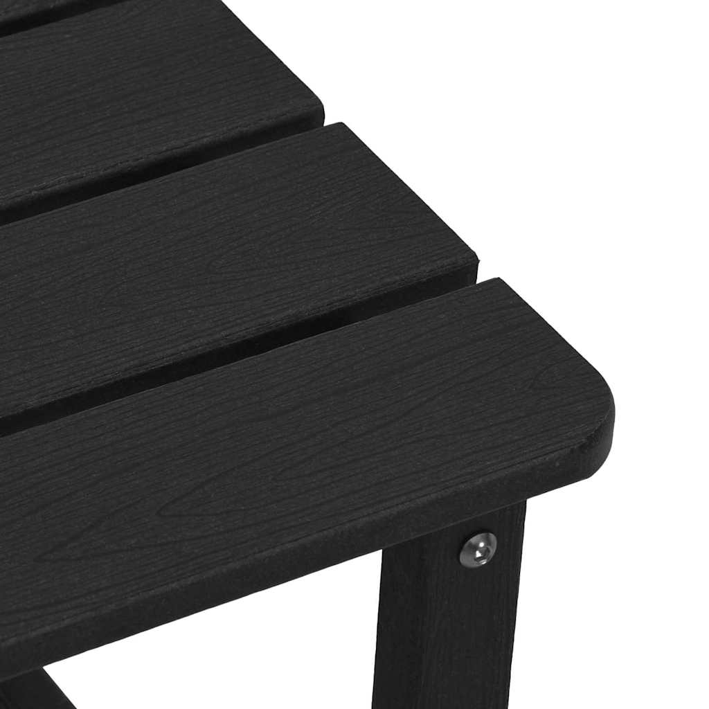 3 dalių sodo poilsio komplektas Juoda HDPE