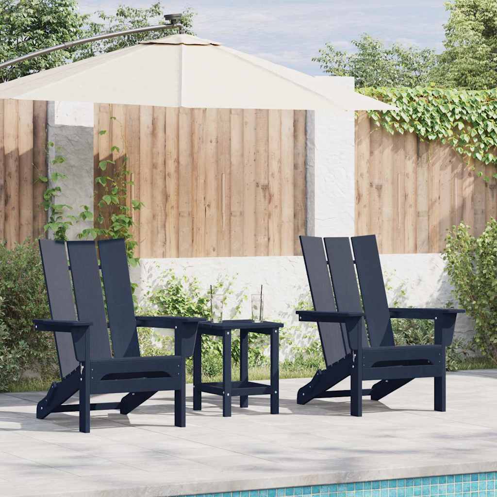 Garden Lounge Set 2 pcs Dark blue 74.5 x 80.5 x 90cm