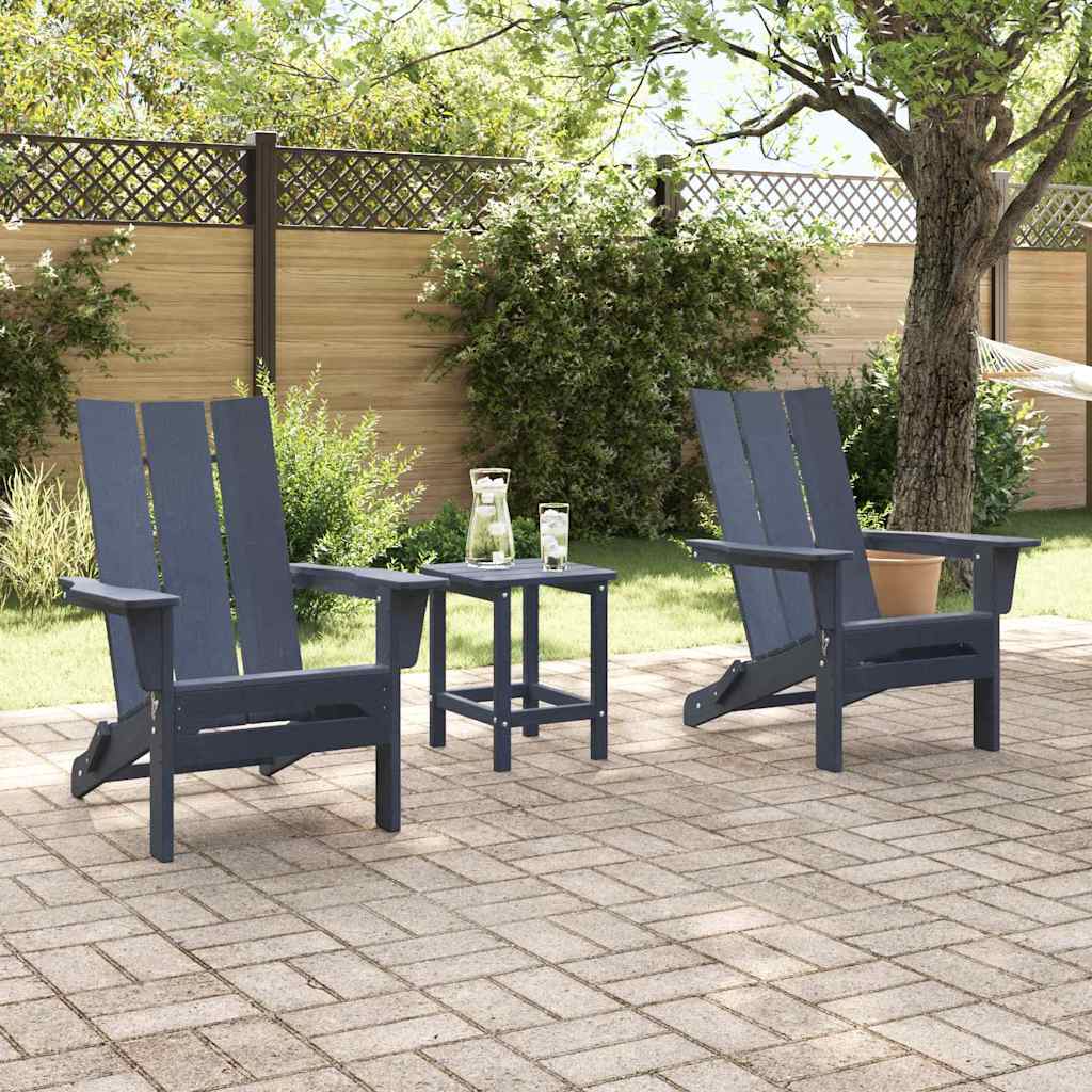 Garden Lounge Set 2 pcs Dark blue 74.5 x 80.5 x 90cm