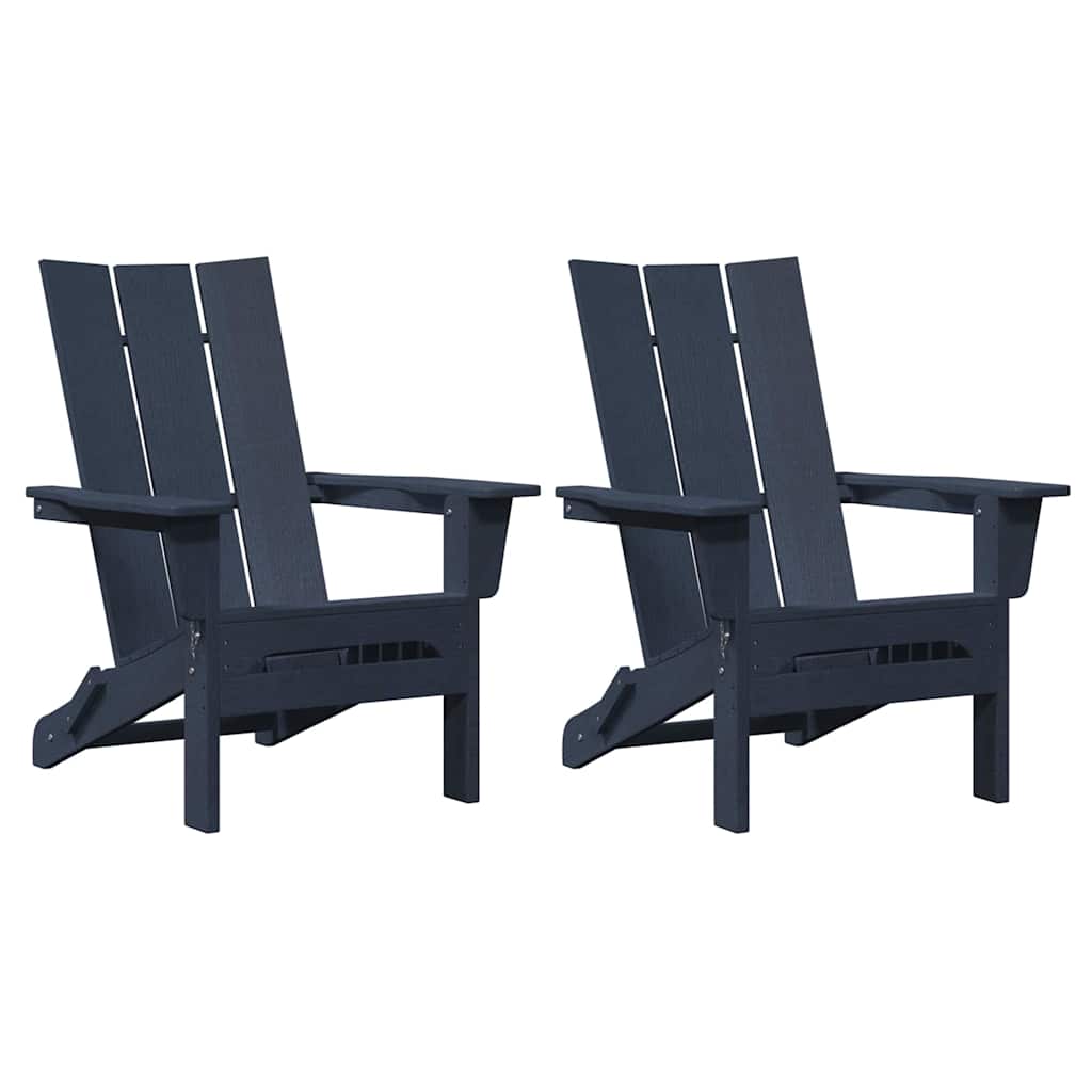 Garden Lounge Set 2 pcs Dark blue 74.5 x 80.5 x 90cm