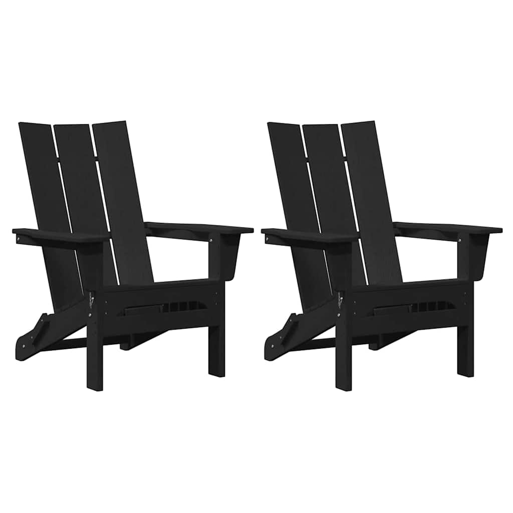 Sodo poilsio baldai 2 pcs Juoda 74.5 x 80.5 x 90cm Plastmasė