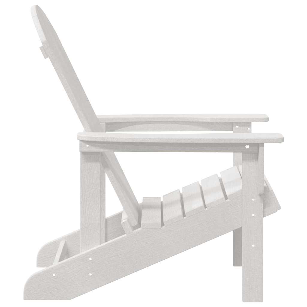 Adirondack Kėdės 2 vnt Balta 74x82x90 cm HDPE