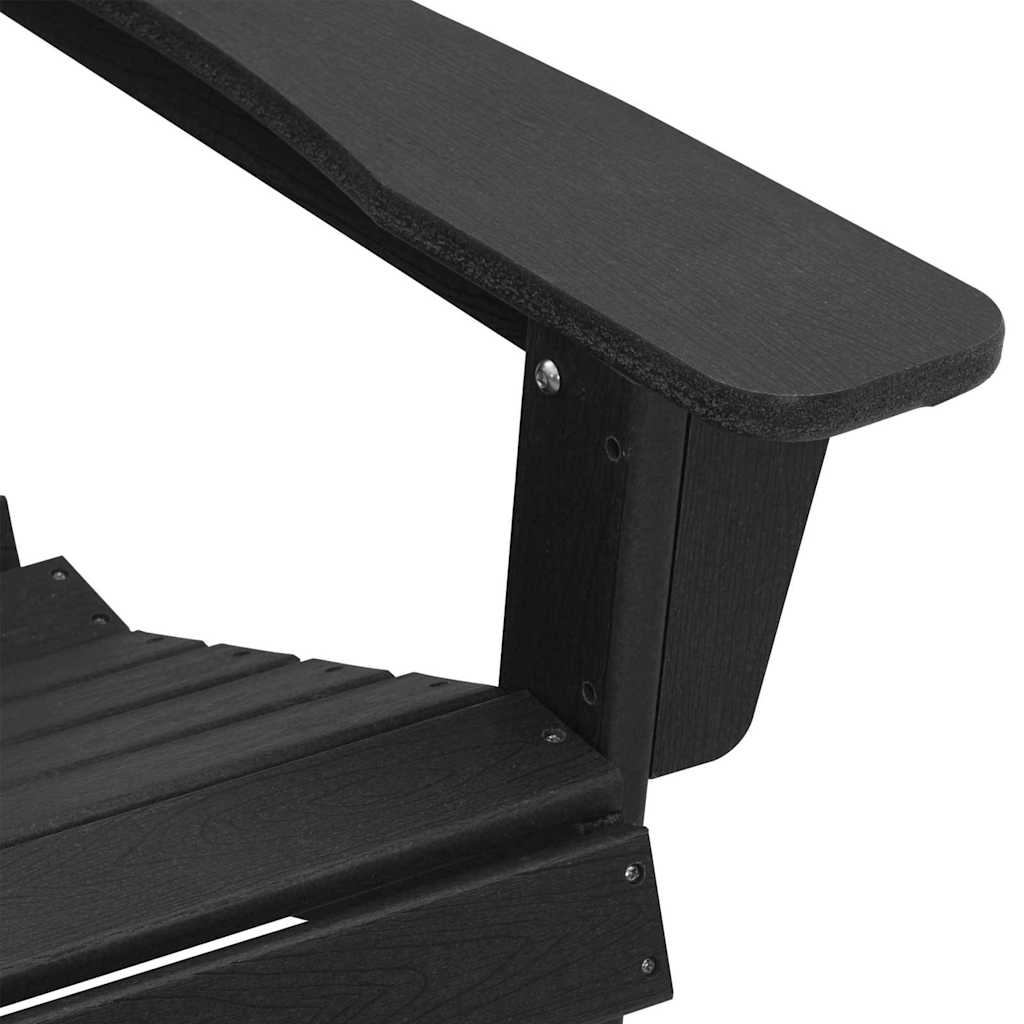3 dalių sodo poilsio komplektas Juoda HDPE