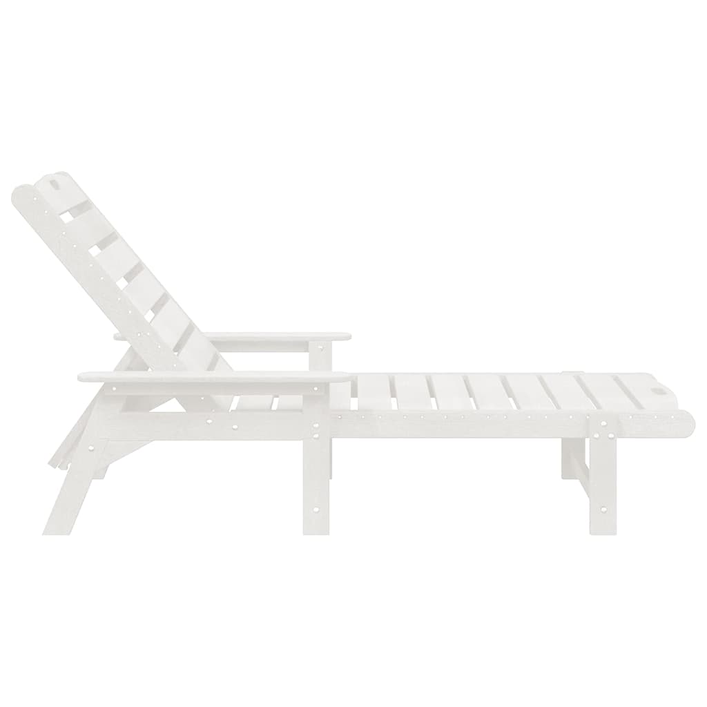 saulės gultai 2 vnt. balta 162x53x98.5 cm HDPE