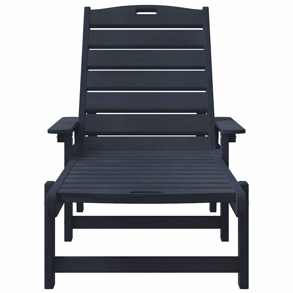Saulės gultai 2 vnt Tamsiai mėlyna 162x53x98.5 cm HDPE