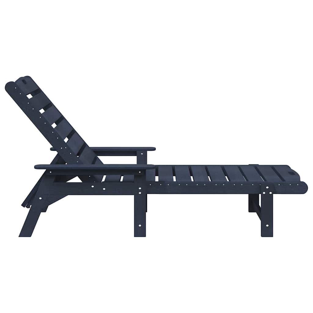 Saulės gultai 2 vnt Tamsiai mėlyna 162x53x98.5 cm HDPE