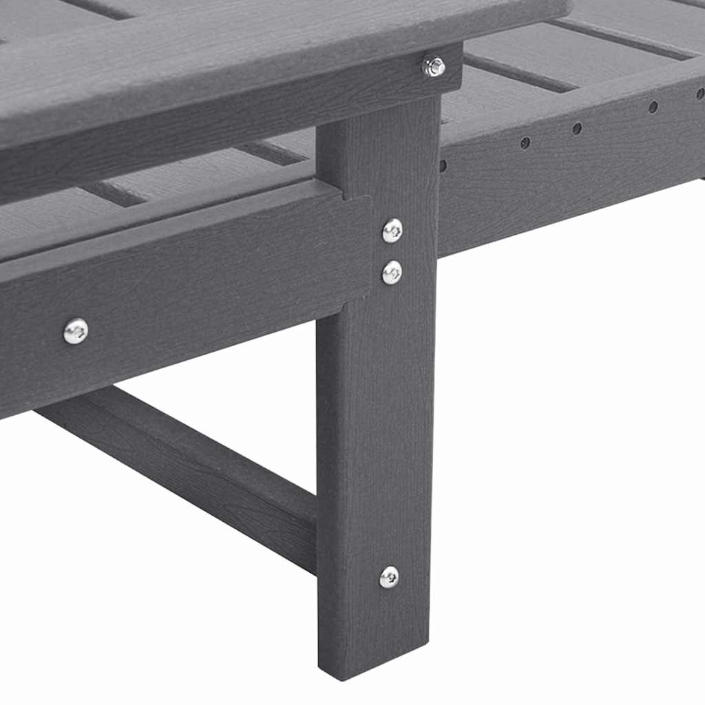 saulės gultai 2 vnt. Šviesiai pilka 162x53x98.5 cm HDPE