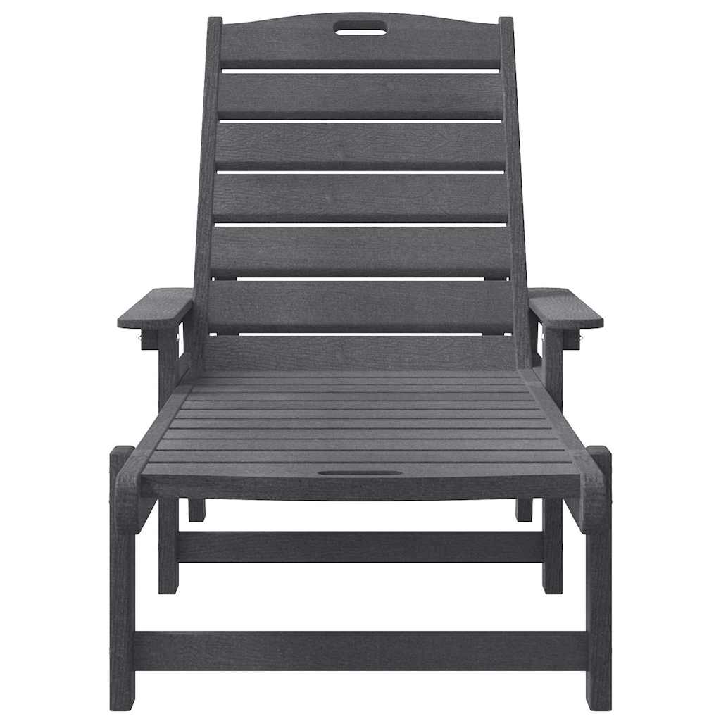 saulės gultai 2 vnt. Šviesiai pilka 162x53x98.5 cm HDPE