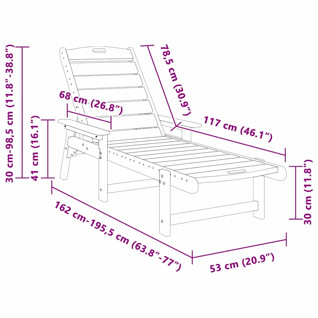 saulės gultai 2 vnt. Šviesiai pilka 162x53x98.5 cm HDPE