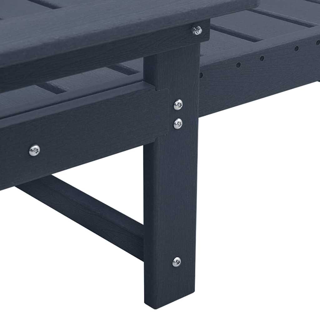 3 dalių sodo poilsio rinkinys tamsiai mėlynas HDPE