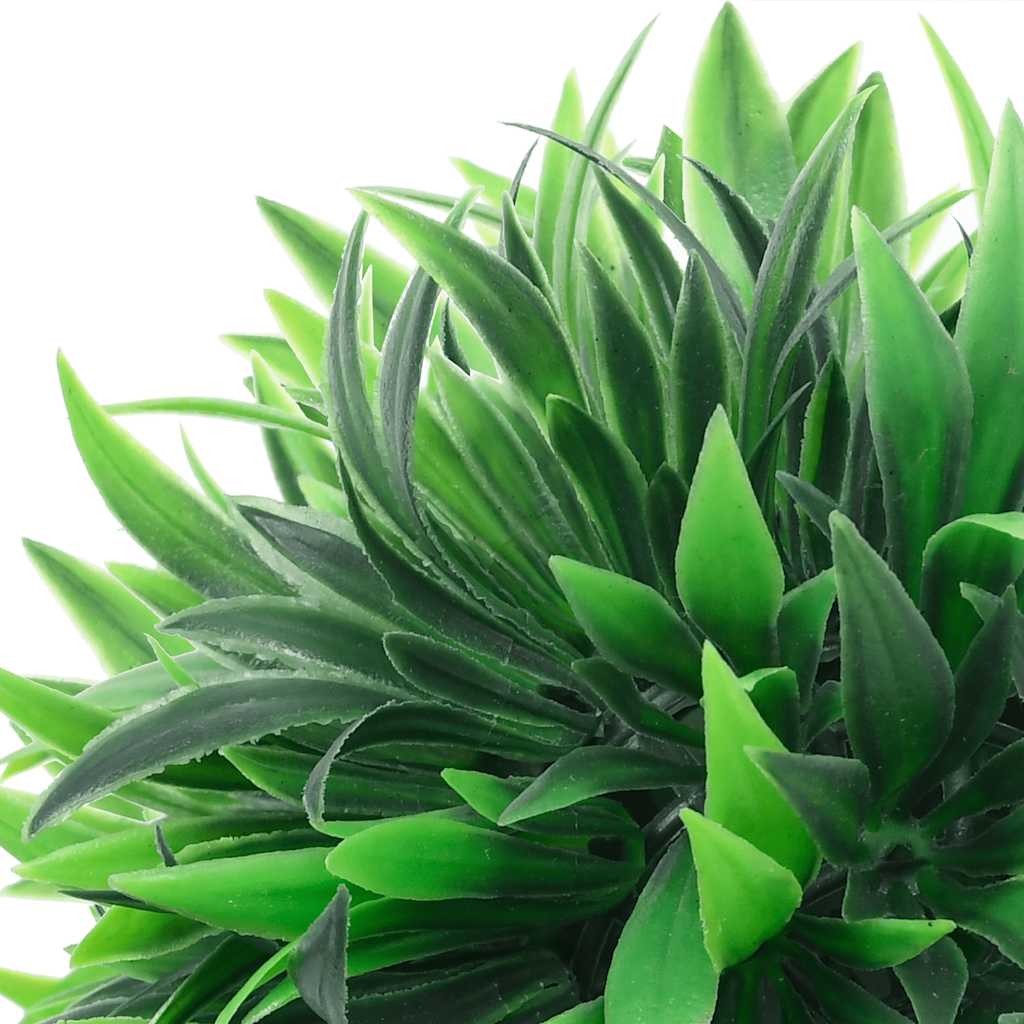 Dirbtiniai buksmedžio krūmai su LED lemputėmis 4vnt. žalia 15cm