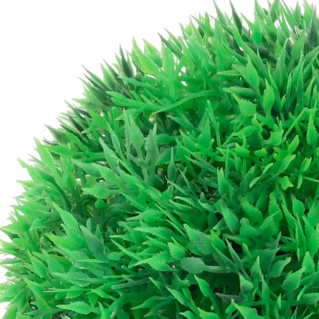 Dirbtiniai buksmedžio krūmai su LED lemputėmis 4vnt. žalia 12cm