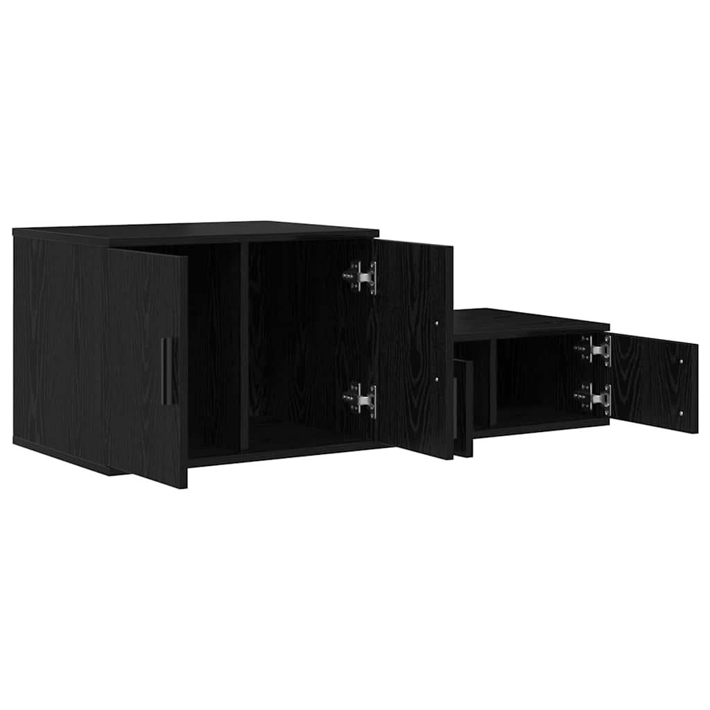 Oppbevaringsskap 2 pcs Juodas ąžuolas 127 x 41 x 40 cm