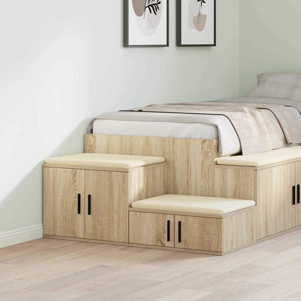 Oppbevaringsskap 2 pcs Sonoma ąžuolas 118 x 41 x 40 cm