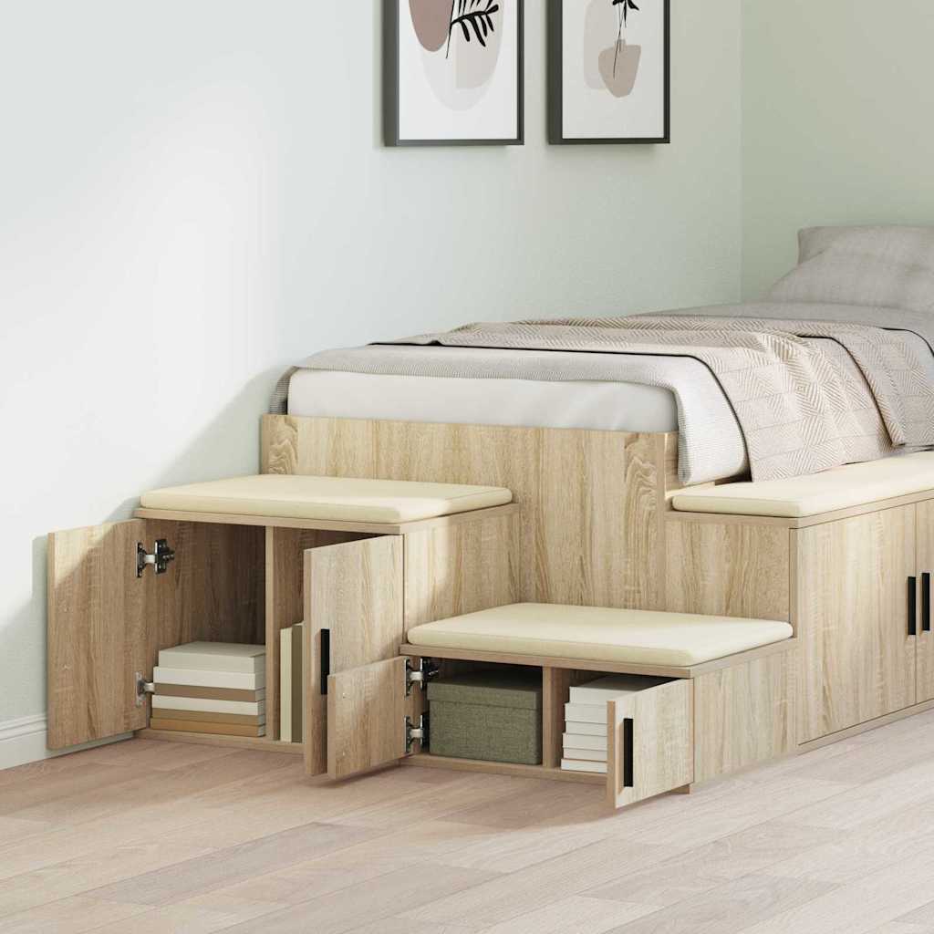 Oppbevaringsskap 2 pcs Sonoma ąžuolas 118 x 41 x 40 cm