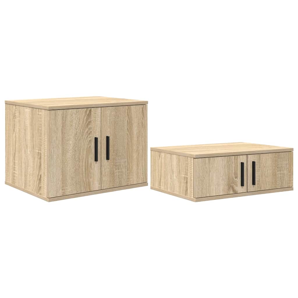 Oppbevaringsskap 2 pcs Sonoma ąžuolas 118 x 41 x 40 cm