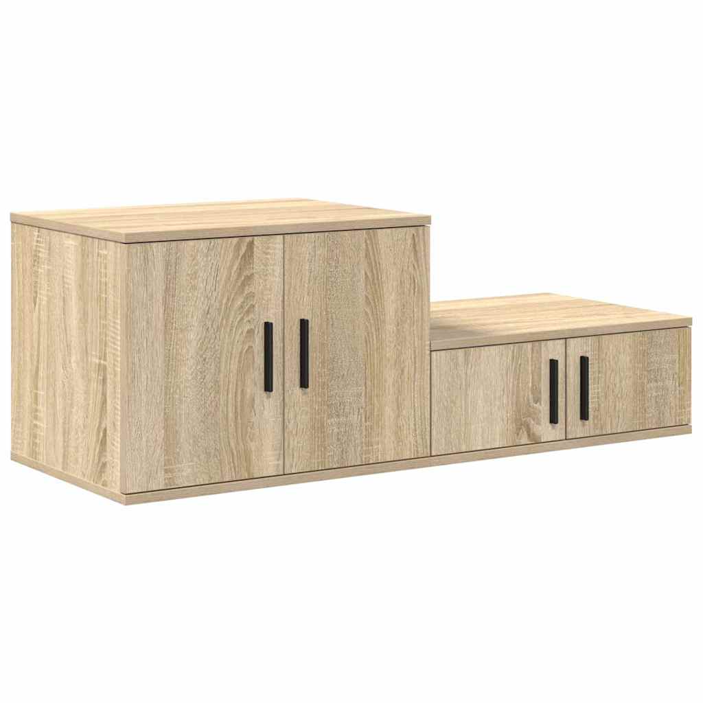 Oppbevaringsskap 2 pcs Sonoma ąžuolas 118 x 41 x 40 cm