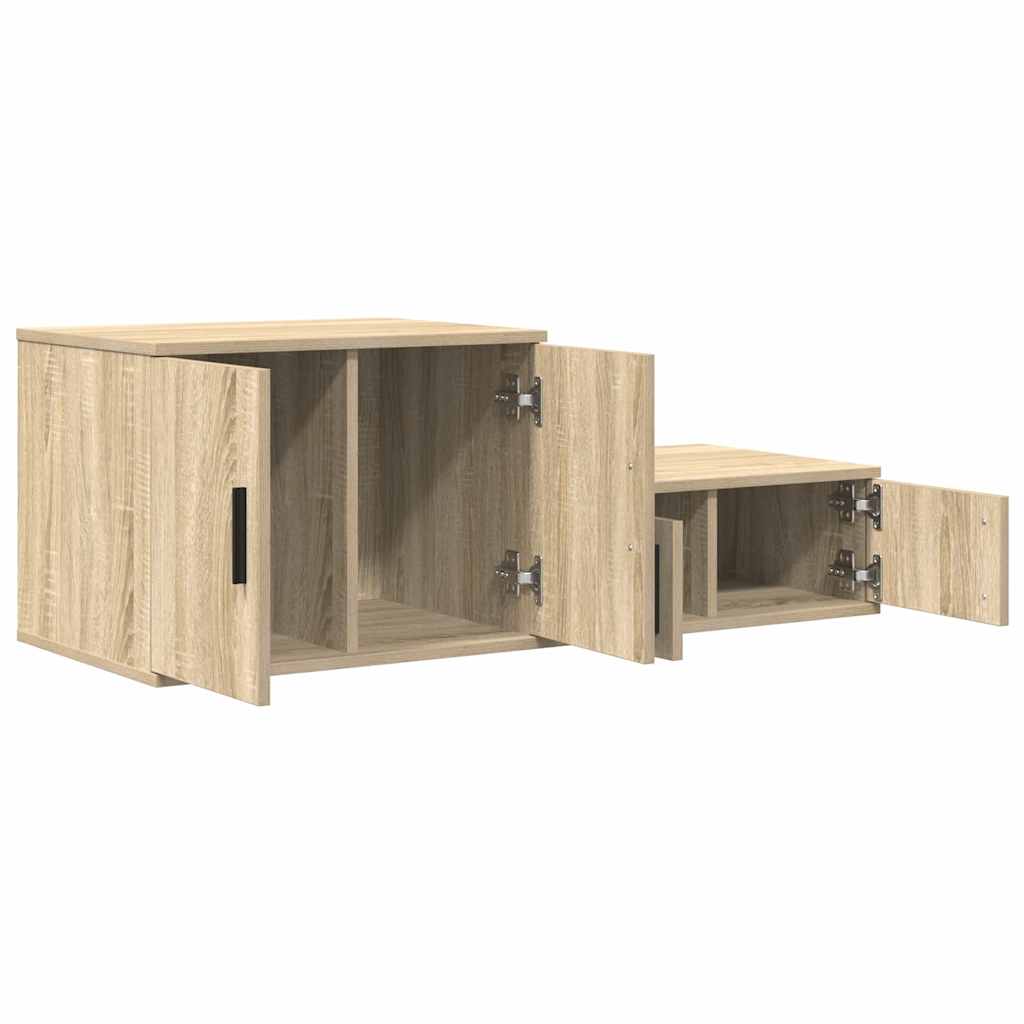 Oppbevaringsskap 2 pcs Sonoma ąžuolas 118 x 41 x 40 cm