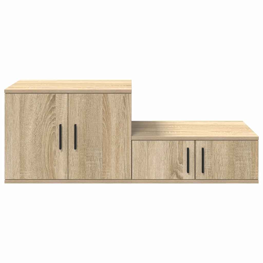 Oppbevaringsskap 2 pcs Sonoma ąžuolas 118 x 41 x 40 cm