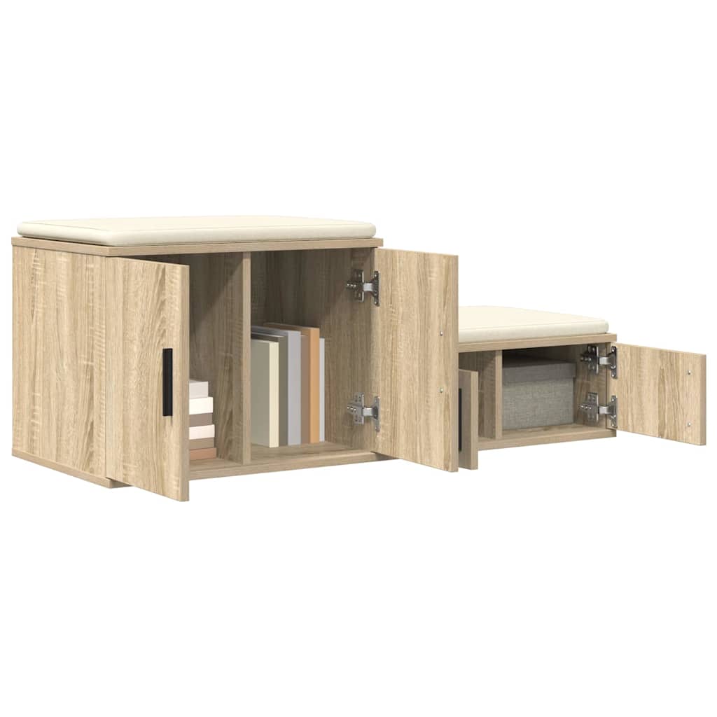 Oppbevaringsskap 2 pcs Sonoma ąžuolas 118 x 41 x 40 cm