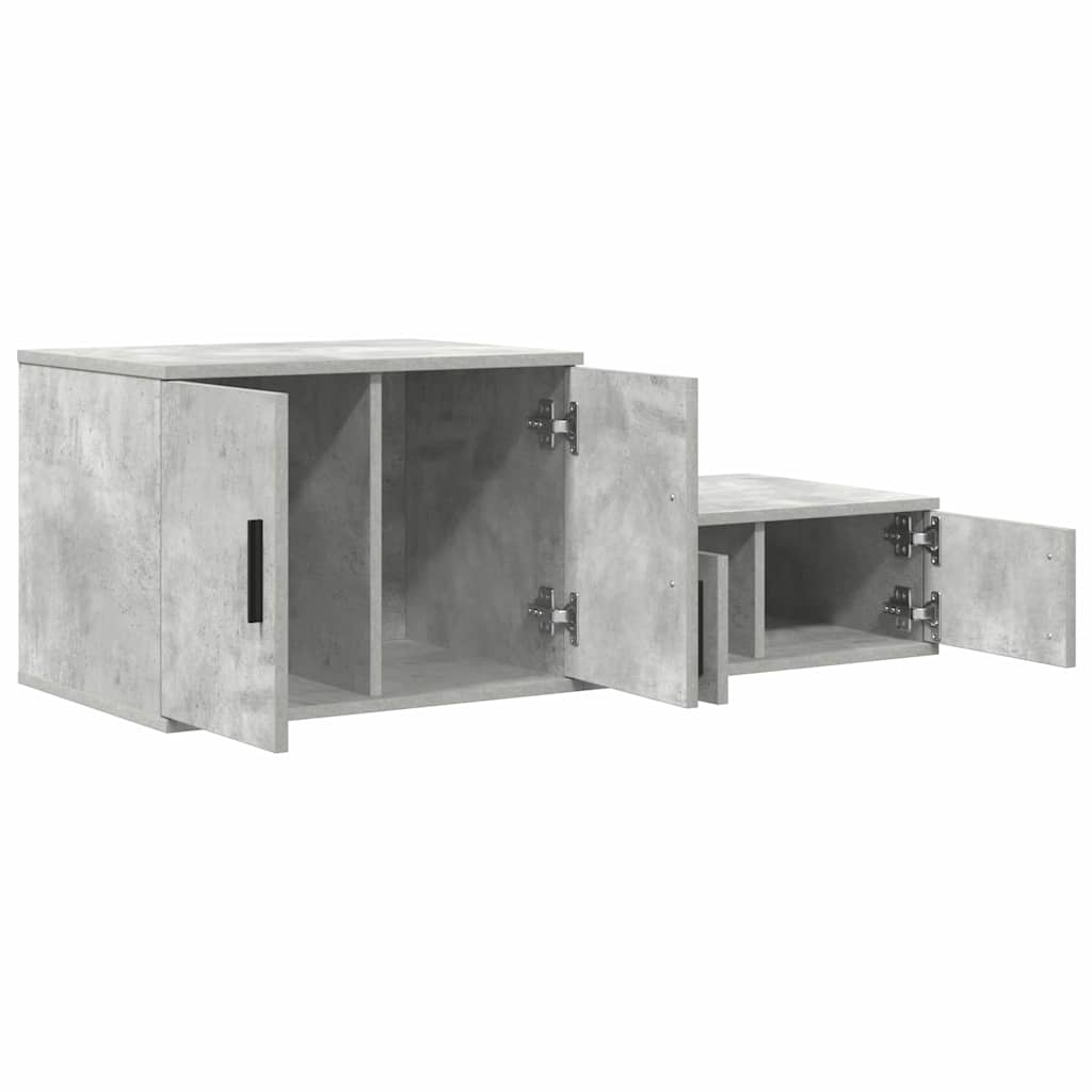 Oppbevaringsskap 2 pcs Betono pilka 118 x 41 x 40 cm