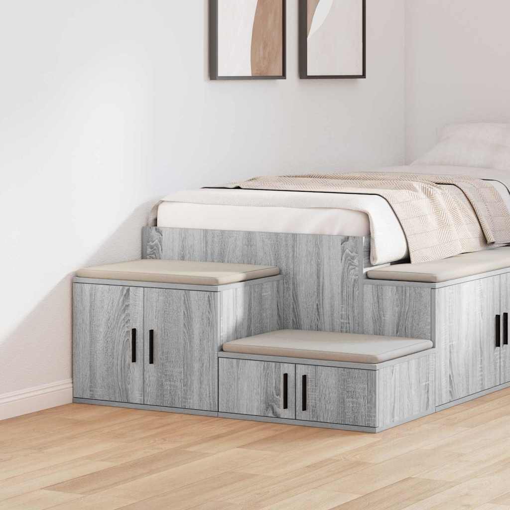 Storage Cabinets 2 pcs Grey Sonoma 118 x 41 x 40 cm