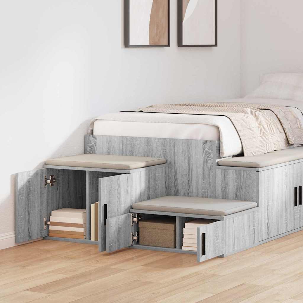 Storage Cabinets 2 pcs Grey Sonoma 118 x 41 x 40 cm