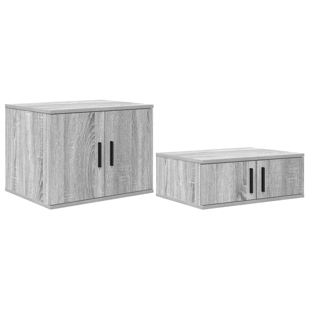 Storage Cabinets 2 pcs Grey Sonoma 118 x 41 x 40 cm