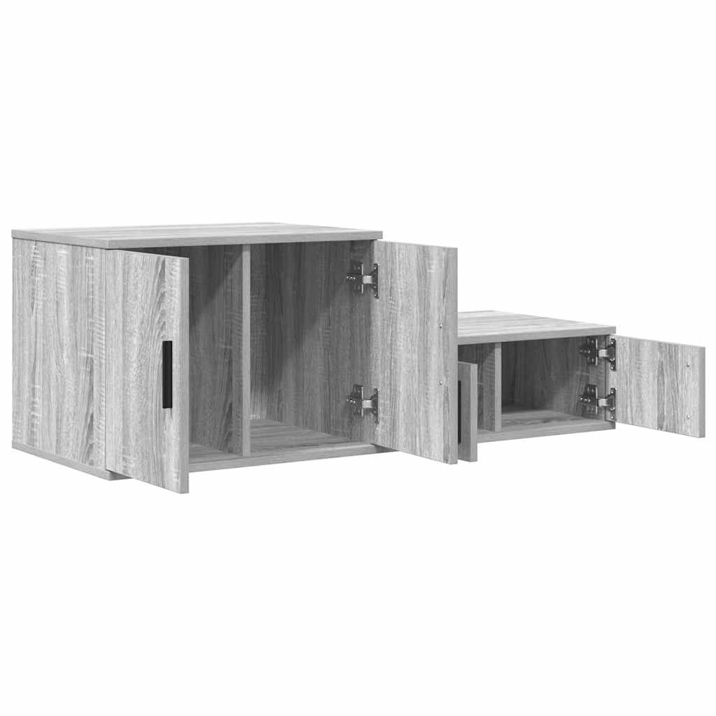 Storage Cabinets 2 pcs Grey Sonoma 118 x 41 x 40 cm