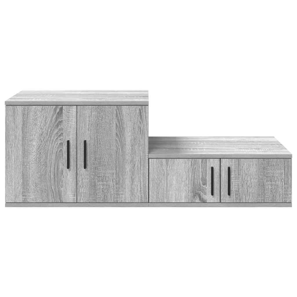 Storage Cabinets 2 pcs Grey Sonoma 118 x 41 x 40 cm