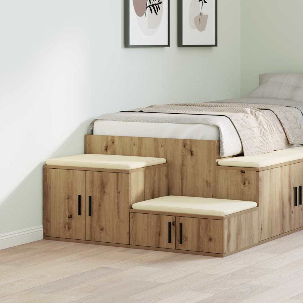 Oppbevaringsskap 2 pcs Amatininkų ąžuolas 118 x 41 x 40 cm