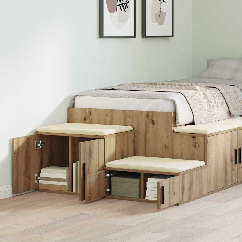 Oppbevaringsskap 2 pcs Amatininkų ąžuolas 118 x 41 x 40 cm