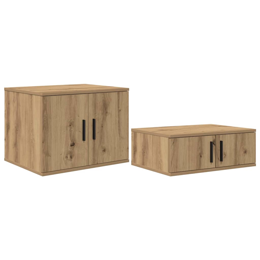 Oppbevaringsskap 2 pcs Amatininkų ąžuolas 118 x 41 x 40 cm