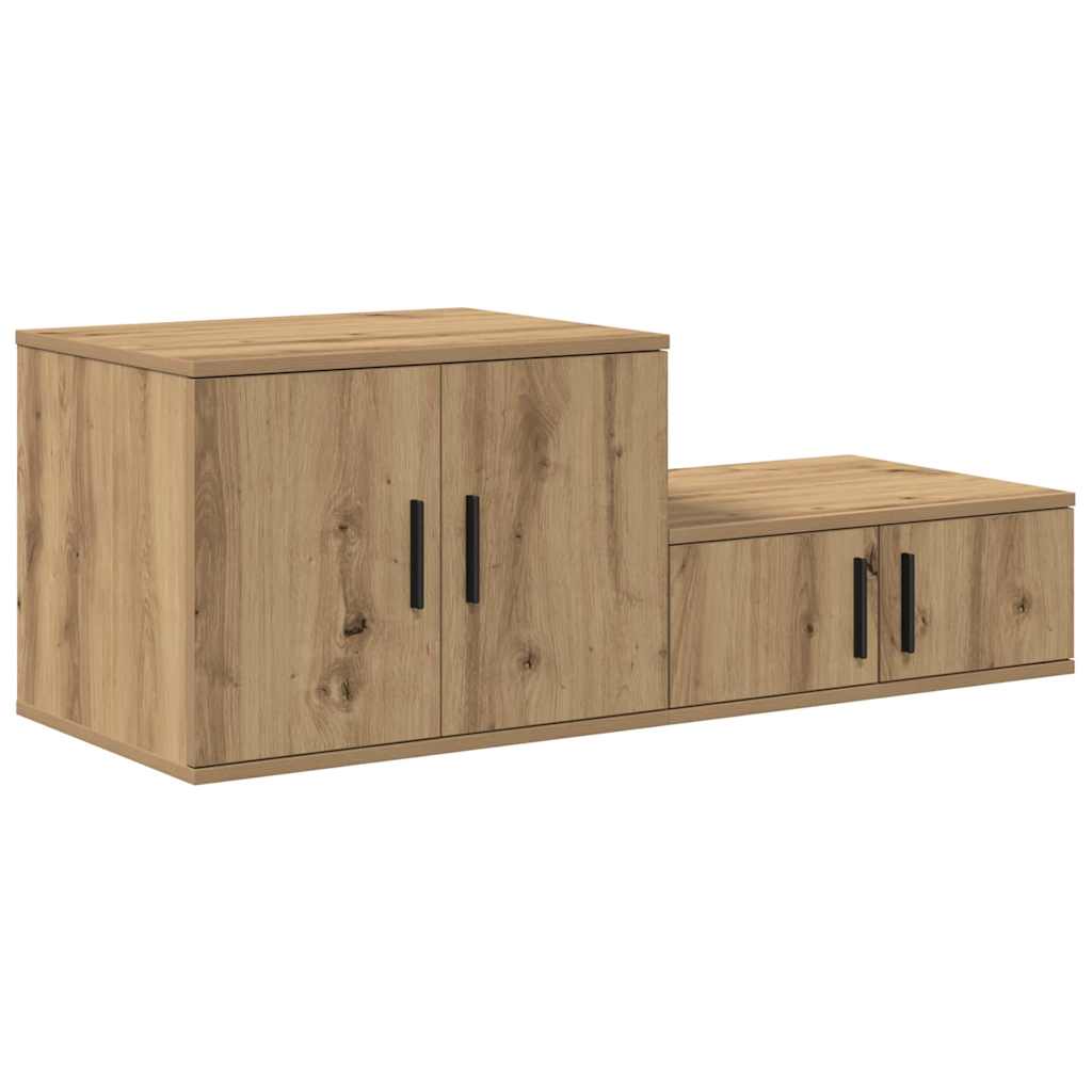 Oppbevaringsskap 2 pcs Amatininkų ąžuolas 118 x 41 x 40 cm