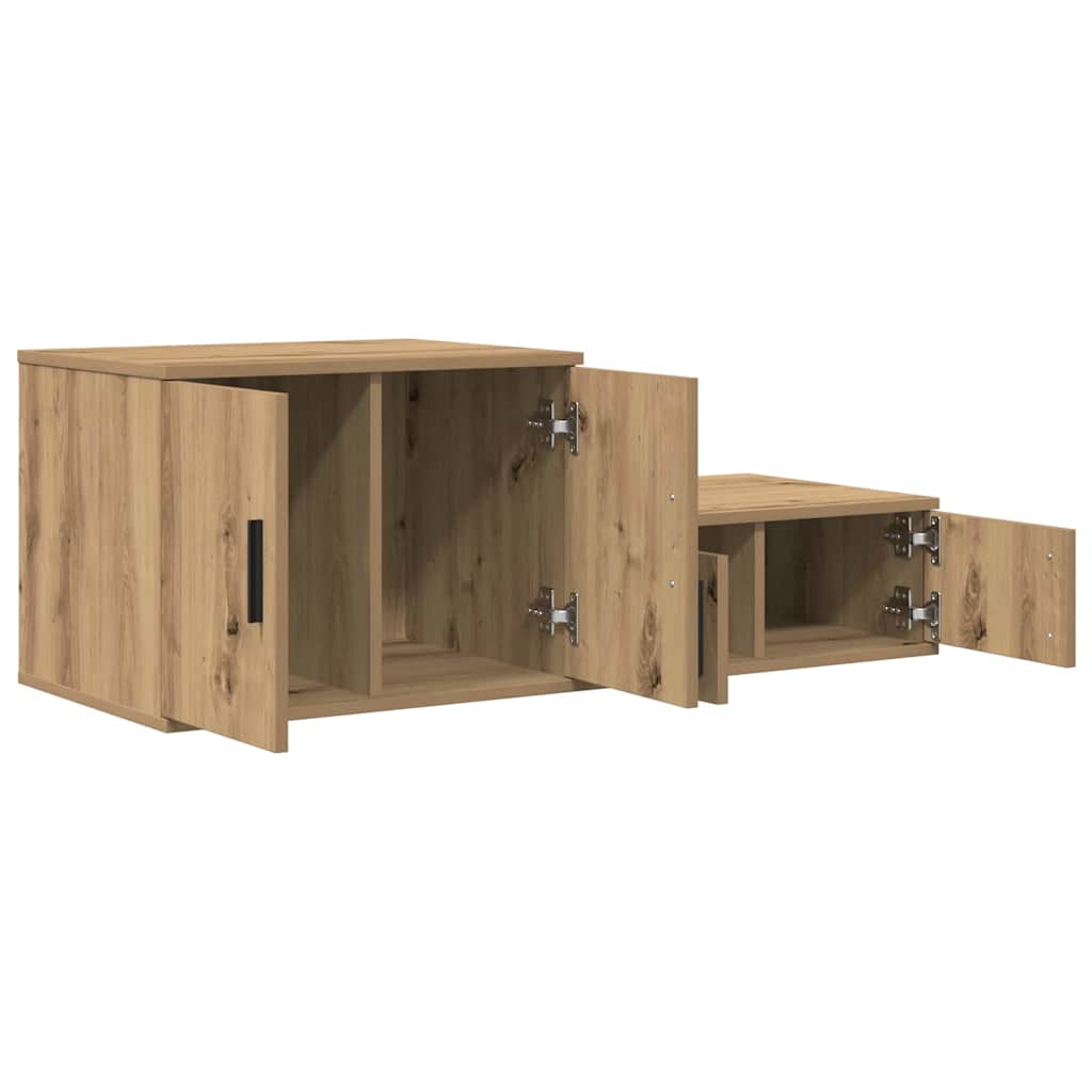Oppbevaringsskap 2 pcs Amatininkų ąžuolas 118 x 41 x 40 cm