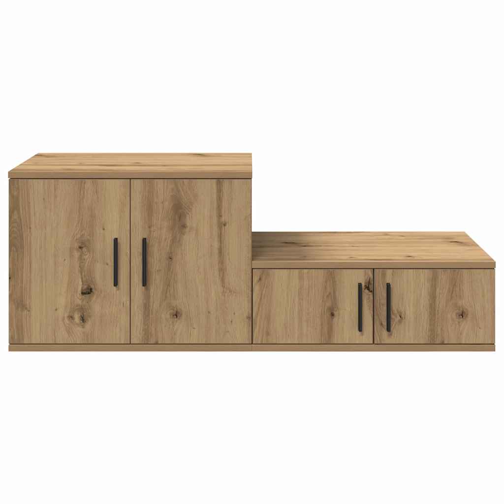 Oppbevaringsskap 2 pcs Amatininkų ąžuolas 118 x 41 x 40 cm