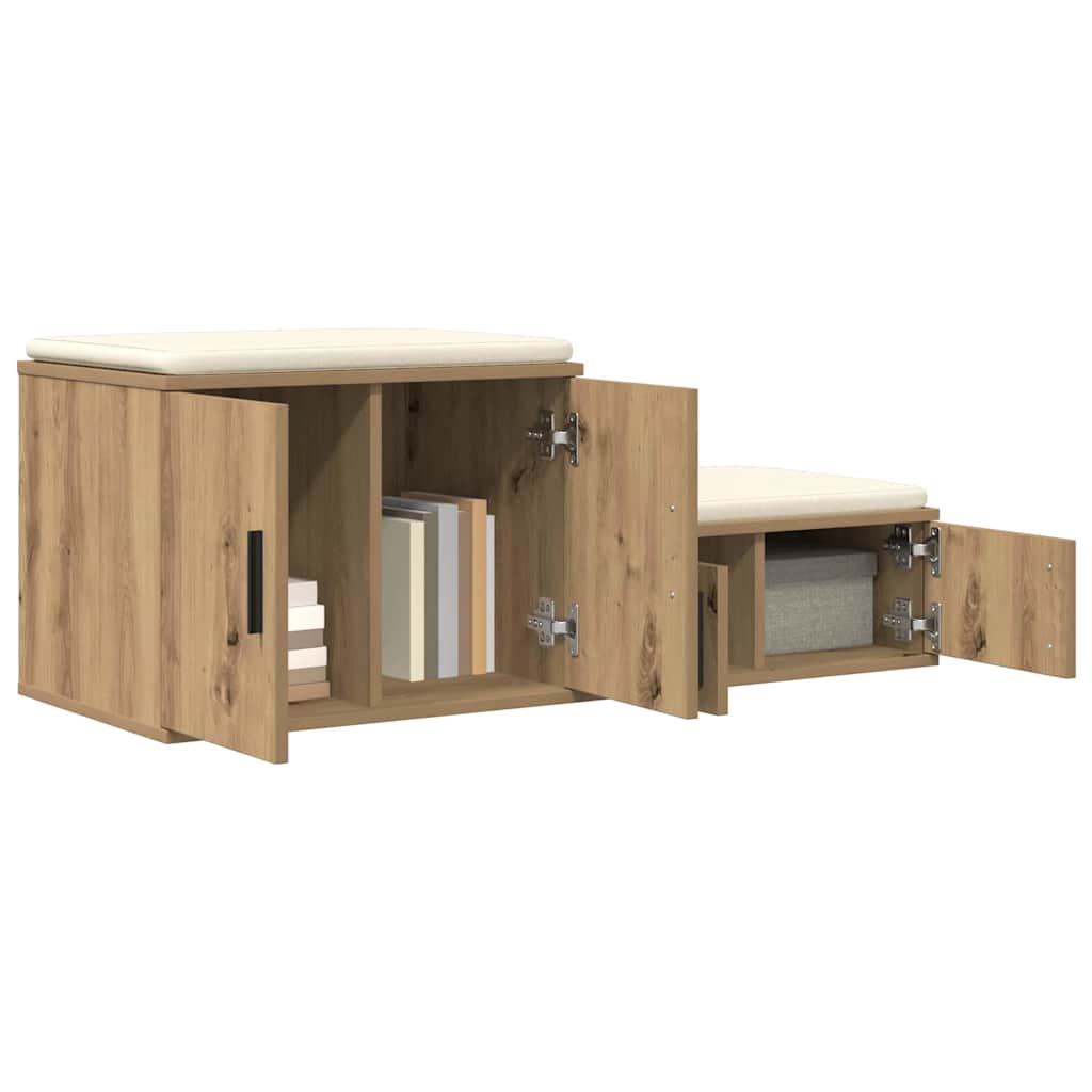 Oppbevaringsskap 2 pcs Amatininkų ąžuolas 118 x 41 x 40 cm