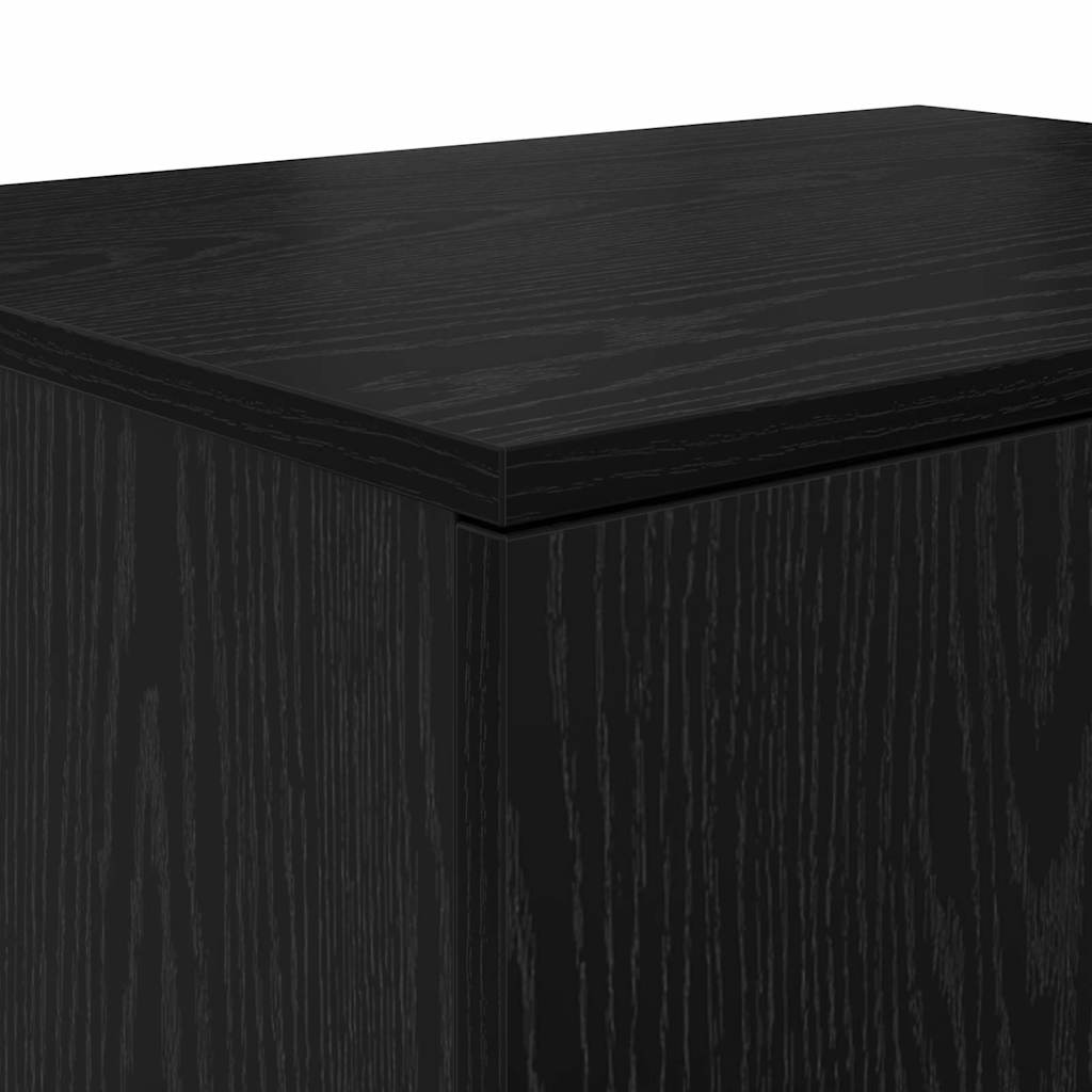 Juoda Saugojimo Spinta 108x41x40 cm Iš Inžinerinės Medienos